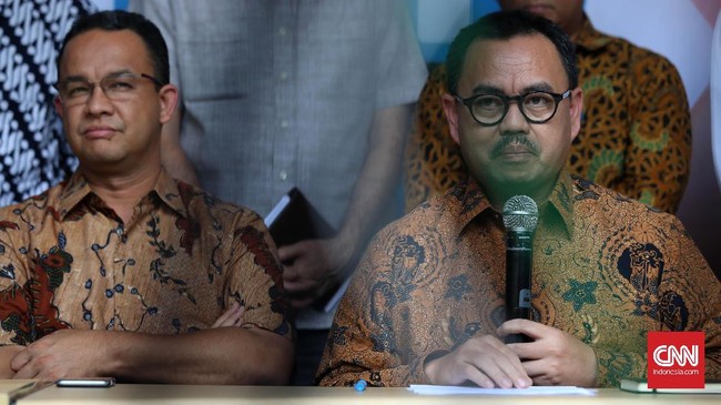 Anies menjelaskan kedatangannya karena Sudirman Said merupakan mantan Ketua Tim Sinkronisasi Anies-Sandi sebelum resmi menjabat Oktober lalu.