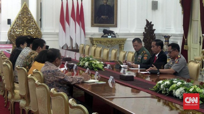 Dalam pertemuan dengan Presiden Jokowi, tokoh lintas agama berjanji menjaga toleransi antarumat beragama, antarkelompok, dan antargolongan.