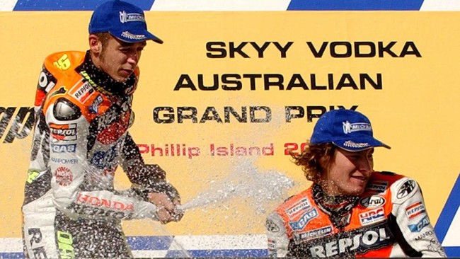 Kesuksesan Valentino Rossi masuk ke dalam fakta penyelenggaraan GP Australia. Rossi delapan kali menjadi kampiun dalam laga di Sirkuit Phillip Island.