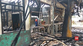 Kondisi Stasiun Klender Pasca Kebakaran
