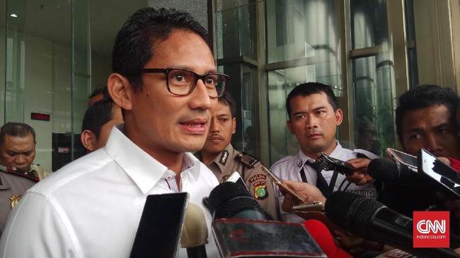 Wakil Gubernur DKI Jakarta terpilih Sandiaga Uno diperiksa KPK sebagai saksi kasus korupsi pembangunan Rumah Sakit di Universitas Udayana, Bali