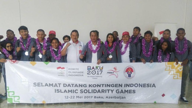 Kontingen Indonesia hanya menduduki peringkat delapan klasemen akhir perolehan medali Islamic Solidarity Games 2017 yang ditutup Senin (22/5).