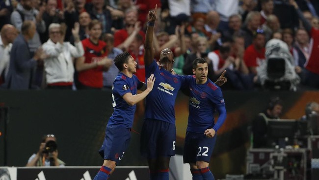 Gelandang asal Perancis, Paul Pogba menjadi pencetak gol pembuka kemenangan MU atas Ajax Amsterdam di partai final Liga Europa di Stockholm, Swedia.