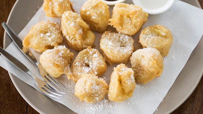 Fried plantain banana. Indonesian cuisine