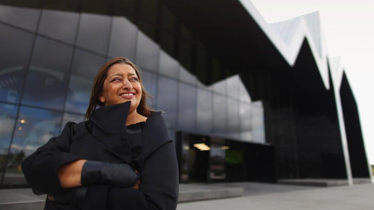 GLASGOW, SCOTLAND - JUNE 09:  Zaha Hadid, world famous architect visits the Riverside Museum, her first major public commission in the UK on June 9, 2011 in Glasgow, Scotland. The ?74million Riverside Museum will open to the public on 21 June. It has been funded by Glasgow City Council, the Heritage Lottery Fund and the Riverside Museum Appeal.  (Photo by Jeff J Mitchell/Getty Images)