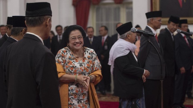 Megawati mengungkapkan perasaannya saat ditunjuk Jokowi sebagai Ketua Dewan Pengarah Unit Kerja Presiden Pembinaan Ideologi Pancasila (UKP PIP).