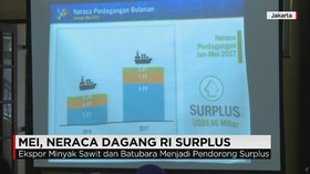 Mei, Neraca Dagang RI Surplus