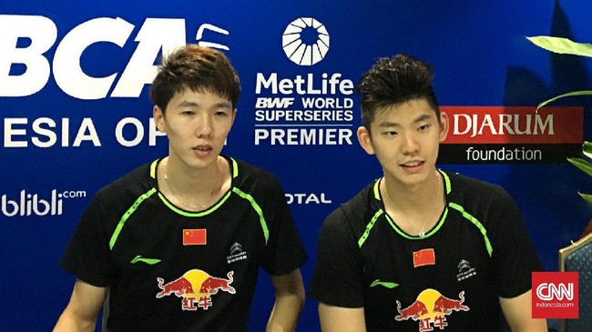 Unggulan ketiga ganda putra Indonesia Terbuka 2017, Li Junhui/Liu Yuchen, tak memedulikan kekalahan Kevin Sanjaya/Marcus Fernaldi Gideon.
