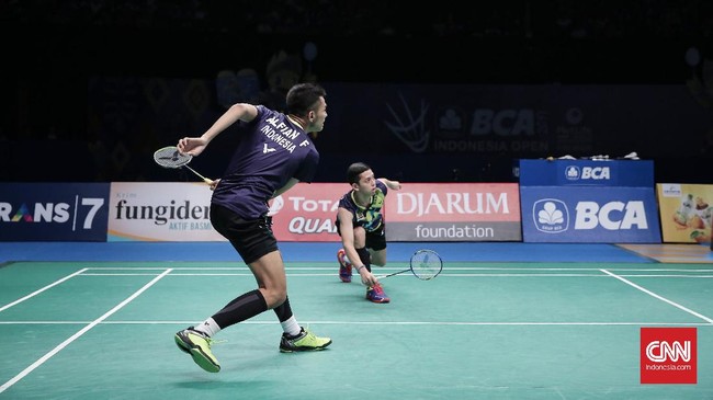 Fajar Alfian/Muhammad Rian Ardianto gagal lolos ke final Indonesia Terbuka karena kalah dari Mathias Boe/Carsten Mogensen.