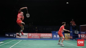 FOTO: Perjuangan Merah Putih di Semifinal Indonesia Terbuka