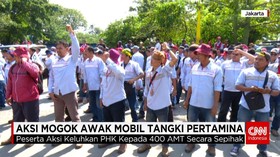 Aksi Mogok Awak Mobil Tangki Pertamina