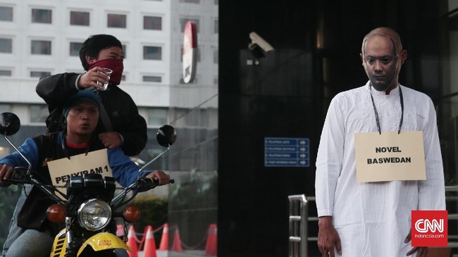 KPK menyebut kasus penyiraman air keras terhadap Novel Baswedan masuk ranah tindak pidana umum yang tidak masuk dalm aturan UU 30/2002 tentang KPK.
