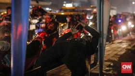 Lautan Motor Pemudik di Kalimalang