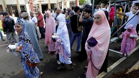 Kesederhanaan Lebaran Warga Marawi di Pengungsian