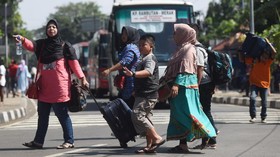 Arus Balik di Terminal Kampung Rambutan Mulai Sepi