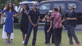 Obama dan Rombongan Tiba di Rumah Bos Grup Emtek