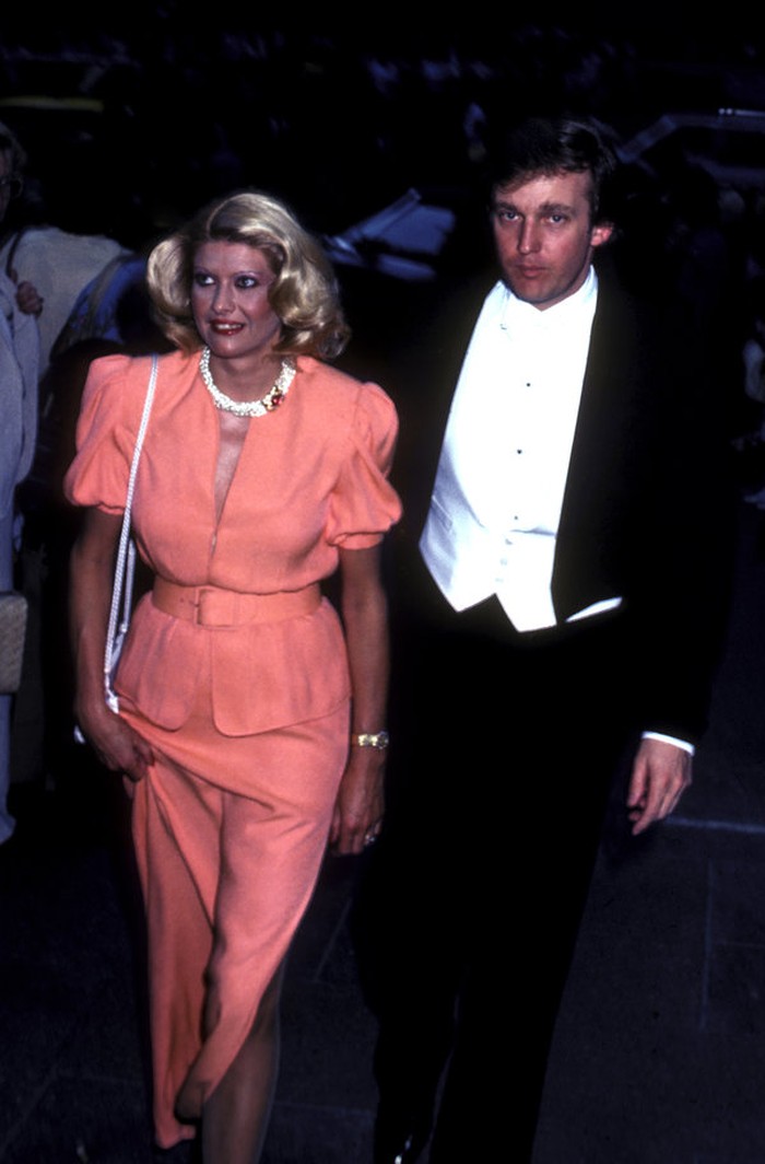 NEW YORK CITY - MAY 23:  Ivana Trump and Donald Trump attend John Kluge-Patricia Gay Wedding Ceremony on May 23, 1981 at St. Patrick's Cathedral in New York City. (Photo by Ron Galella/WireImage)