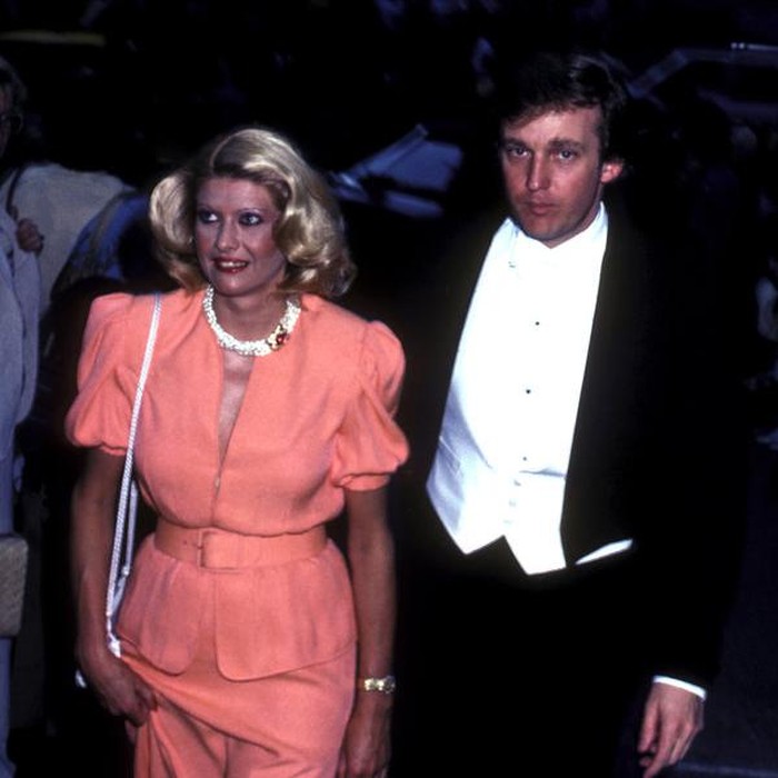 NEW YORK CITY - MAY 23:  Ivana Trump and Donald Trump attend John Kluge-Patricia Gay Wedding Ceremony on May 23, 1981 at St. Patrick's Cathedral in New York City. (Photo by Ron Galella/WireImage)