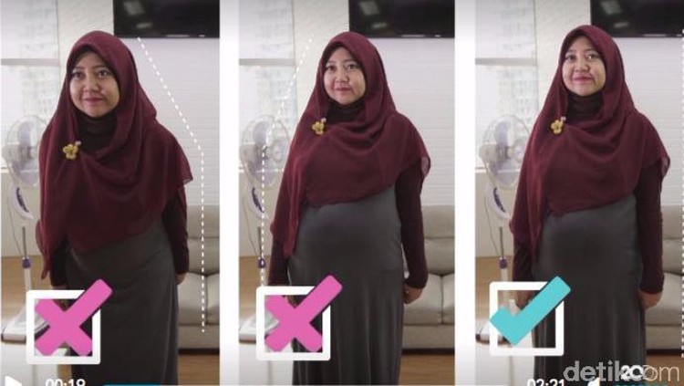 Bumil perlu memperhatikan posisi tubuhnya saat beraktivitas ya. Seperti ini ya Bun.