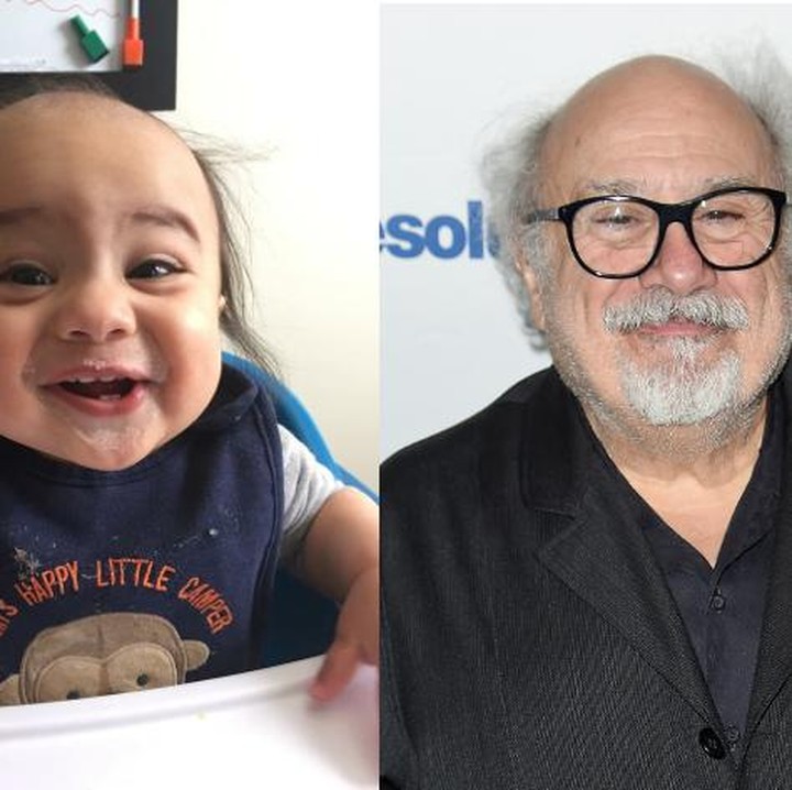 Kok bisa mirip banget sih kamu Nak sama aktor Amerika Danny DeVito? (Foto: Shannon Bihamta via Reddit/ Getty Images)