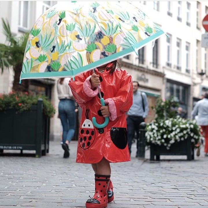 <span style="color: #222222; font-family: arial, sans-serif; font-size: 12.8px;">Iya sih si gadis ladybug kecil itu menghadap kamera, tapi mukanya belum kelihatan, masih ditutupi payung kecilnya. Bunda udah bisa nebak siapa dia? (Foto: Instagram @gisel_la)</span>