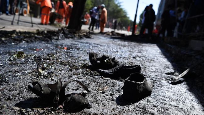 Ledakan terjadi di ibu kota Afghanistan, Kabul, tak jauh dari bandara, Minggu (29/8), yang kemudian dikonfirmasi akibat serangan drone AS.