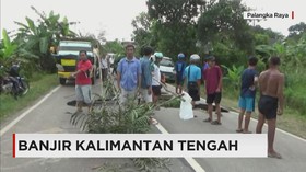 Jalan Trans Kalimantan Ambles Diterjang Banjir Picu Kemacetan