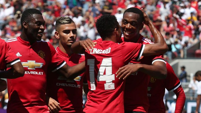 Anthony Martial tampil bagus saat Manchester United menaklukkan Real Madrid dalam laga pramusim di California, Amerika Serikat.