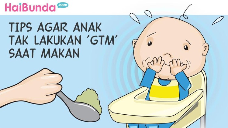 Nak, jangan lakukan gerakan tutup mulut saat makan dong.
