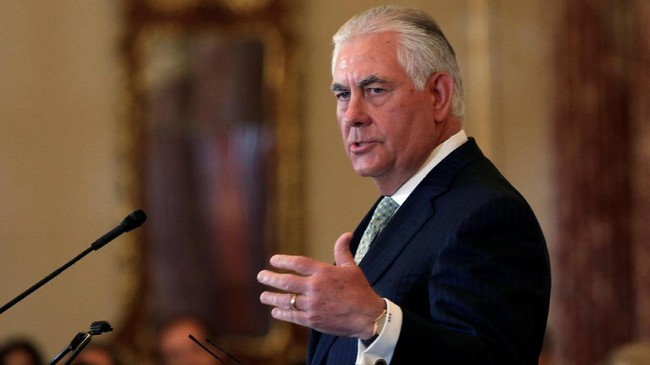 Menlu AS Rex Tillerson meminta milisi yang didukung Iran dan membantu mengalahkan ISIS di Irak untuk pulang, menyusul rapat luar biasa dengan Arab Saudi.
