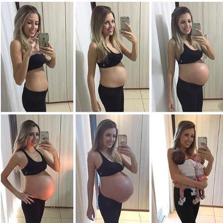 <div>Perubahan perut Bunda dari mulai baby bump-nya belum kelihatan, mulai kelihatan, membesar, hingga akhirnya melahirkan si kembar. (Foto: Instagram /@inspirepregnancy via @pregnancygram_)</div><div> </div>