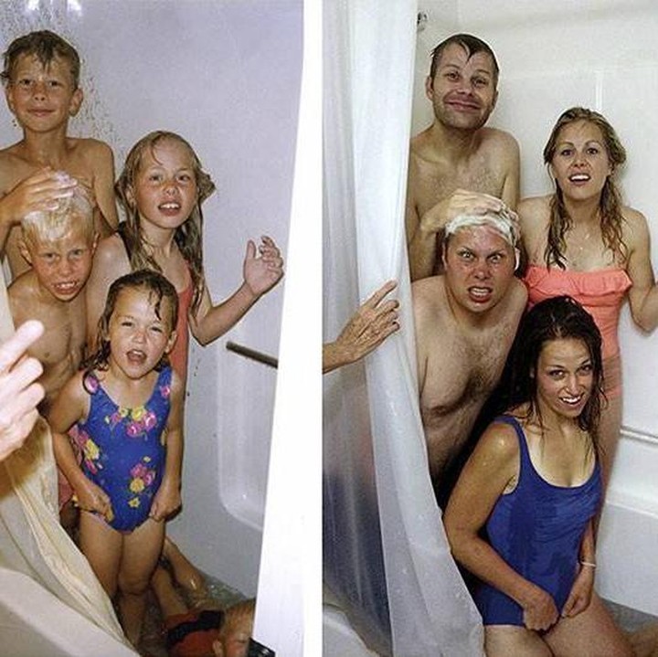 <p>Foto 5 kakak beradik sewaktu mandi bersama ini lucu banget ya. (Foto: Facebook/ Going Viral)</p>