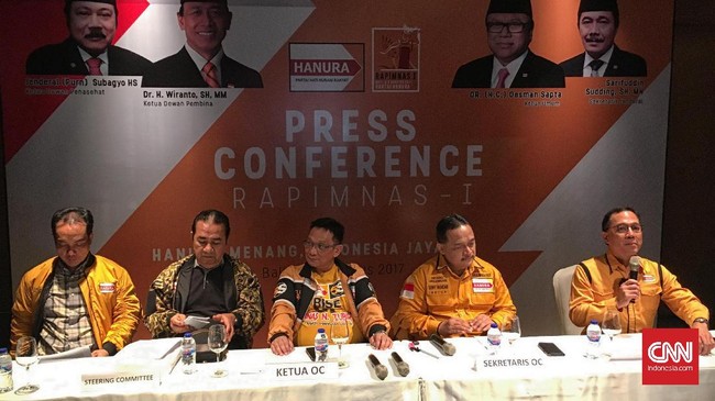Dalam rapimnas di Bali, 4-5 Agustus ini, Hanura sudah menyiapkan materi setebal 400 halaman berisi panduan untuk menembus empat besar di Pemilu Legislatif 2019.