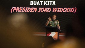 Panglima Minta Maaf Jokowi Jalan Kaki 2 Km Hadiri HUT TNI