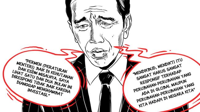 Barisan Menteri Yang Disemprot Jokowi