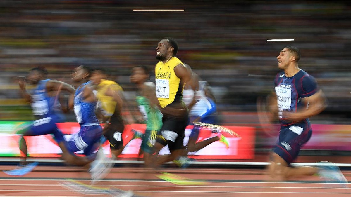 FOTO: Akhir Cerita Bolt di Kejuaraan Atletik