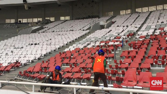 Menpora RI Imam Nahrawi menerangkan, SUGBK mengalami pengurangan kapasitas tempat duduk usai direnovasi untuk Asian Games 2018.
