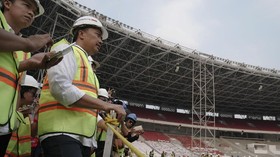 Menpora Senang Proses Renovasi SUGBK Melebihi Target