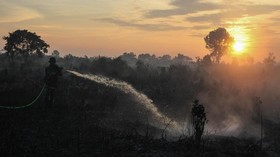Lereng Taman Nasional Gunung Ciremai Kuningan Terbakar