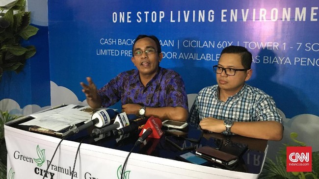 Penglola apartemen Green Pramuka City mengakui belum memberikan sertifikan kepemilikan penghuni karena proses pembangunan apartemen belum rampung.