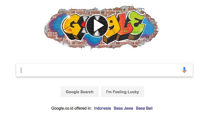 Google merayakan ulang tahun ke-44 eksistensi musik hip hop dengan menampilkan doodle interaktif bagi penggunanya.