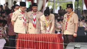 Menpora Dampingi Presiden Peringati Hari Jadi Pramuka