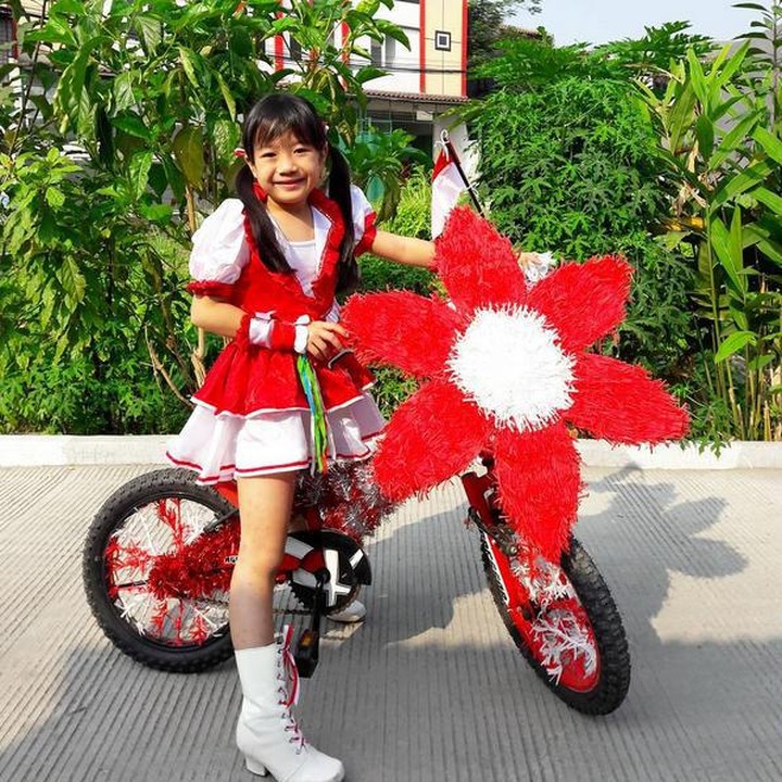 Keren! Serba merah putih. (Foto: Instagram @my_abelle)