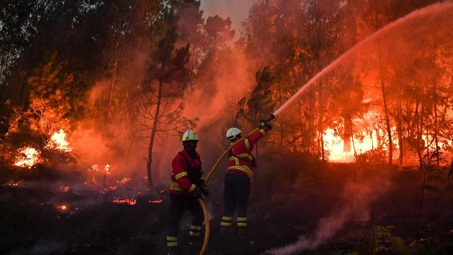 Sekitar 2.000 warga di Desa Macao di Portugal terperangkap api akibat dua kebakaran besar di pusat negara tersebut sejak Selasa lalu.