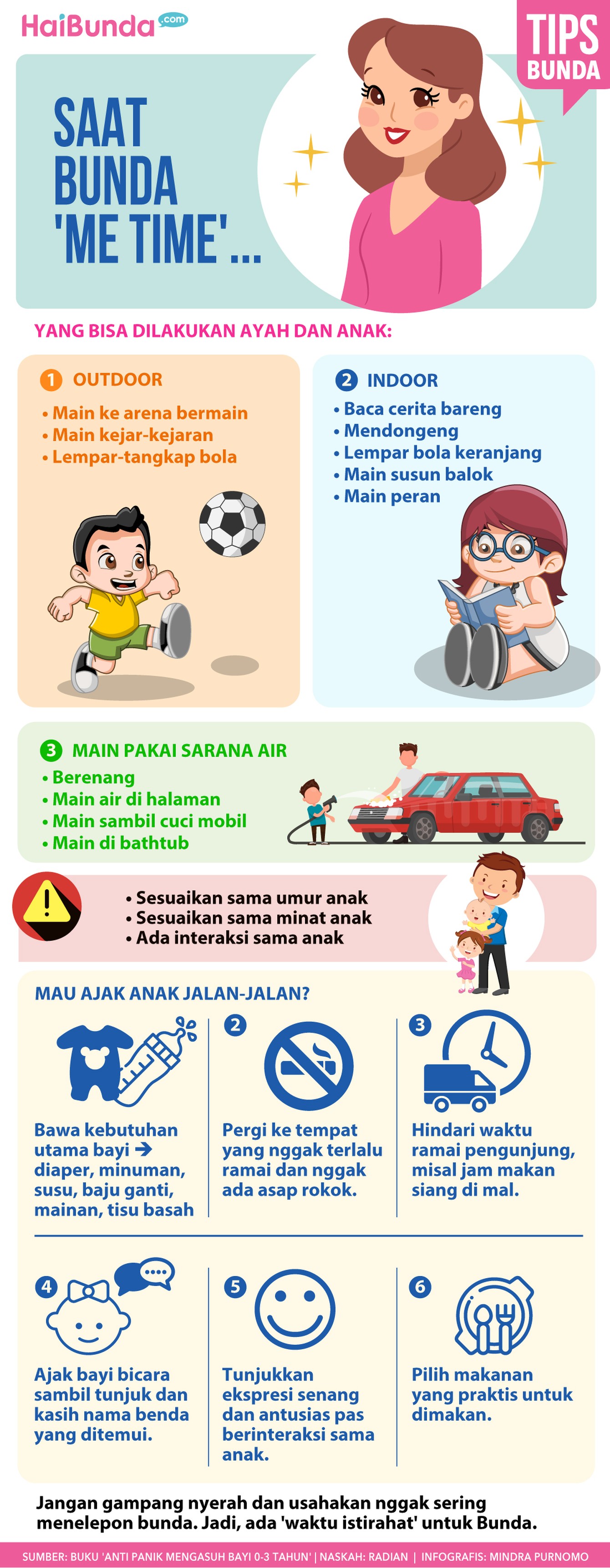 'Suamiku, Tolong Lakukan Ini Saat Aku Me Time, Ya' Setiap bunda perlu me time. Ketika bunda me time, hal-hal ini bisa dilakukan pasangannya.