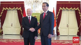 Jokowi Sambut Kedatangan Sekjen Partai Komunis Vietnam