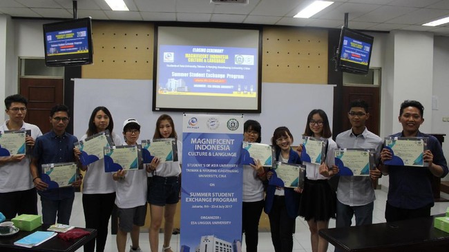 Serunya Pertukaran Mahasiswa China dan Taiwan ke Esa Unggul