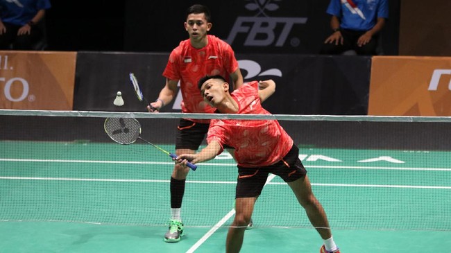 Salah satu andalan Indonesia di sektor ganda putra, Fajar Alfian/Muhammad Rian Ardianto, dipastikan batal berlaga di turnamen Denmark Terbuka Super 750.