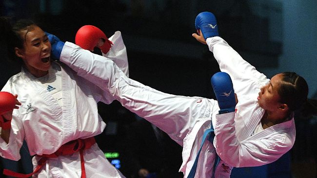 Cabang olahraga karate kembali memberikan medali emas bagi Indonesia di SEA Games 2021 lewat sumbangan Cok Istri Agung Sanistyarani, Kamis (19/5).