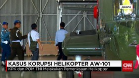 KPK dan POM TNI Melakukan Pemeriksaan Helikopter AW-101